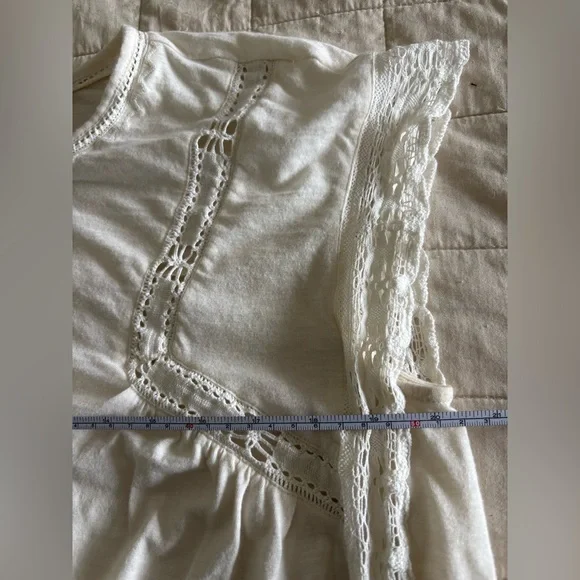 Lucky Brand Cream Lace Women's Top - Picture 5 of 7